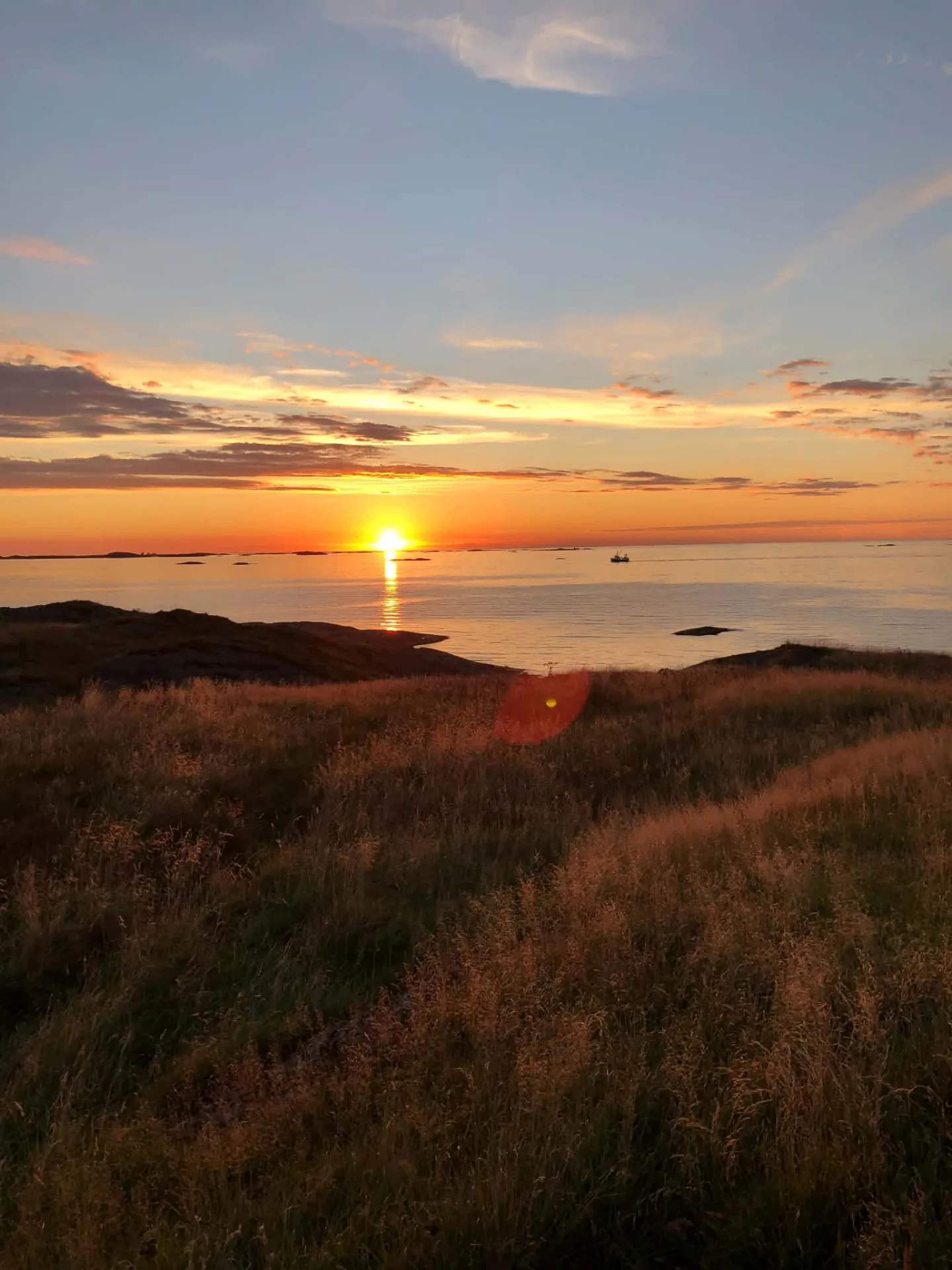 Sunset over the sea at Stavenes